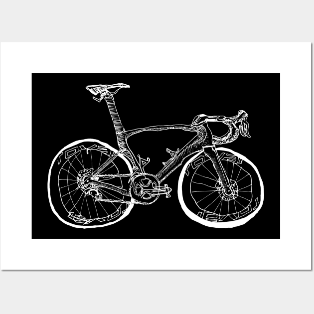 S-Works Bicycle White Design Wall Art by eVrydayART